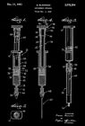 1951 - Hypodermic Syringe - Medical - Hospital - S. Blackman - Patent Art Poster