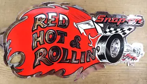 Vintage 8" Snap-On Racing STICKER DECAL "RED HOT & ROLLIN'" NEW F1 - Picture 1 of 4