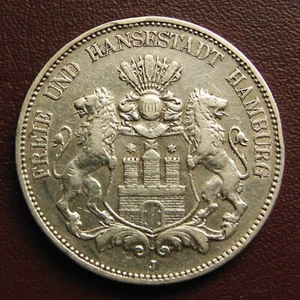 Hamburg. 5 Mark 1901. J. 65. Besseres Jahr - Bild 1 von 3