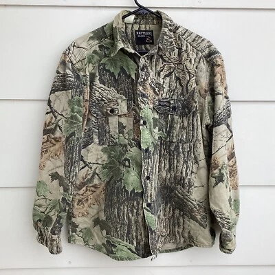 Vtg Rattlers Brand Camo Chamois Hunting Shirt Mens Medium  USA - Image 1 of 4