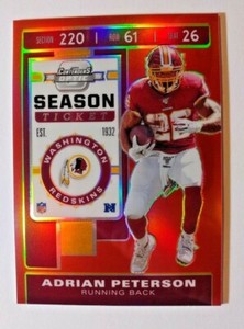 2019 CONTENDERS OPTIC SEASON TICKET ADRIAN PETERSON 111/199