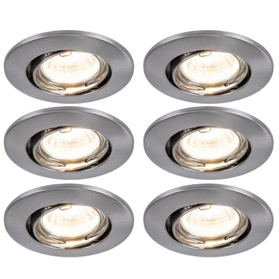 MARKENLOS 6x Einbauspots Einbaustrahler Deckenspots verstellbar Wohnzimmerlampe PAULMANN