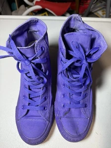 Converse Chuck Taylor High Top Purple Hidden Heel Wedge Sz 9 Crayon Sole - Picture 1 of 6