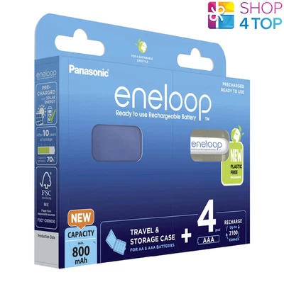 Eneloop AAA 800mAh (BK-4MCDEC4BE) rechargeable batteries 4 pcs. and storage case - Image 1 of 4