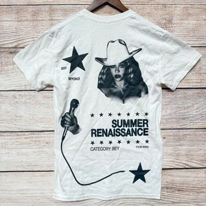 T-shirt Beyoncé Rinascimento World Tour estate rinascimento grafica piccola bianca - Foto 1 di 9