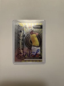 Tarjeta automática autografiada de Abraham Ancer Fireballs Prizm firmada por Panini Prizm Liv 2024 - Imagen 1 de 2