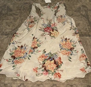 NEW JOIE 100% Silk Rose Boyd Eyelet Scalloped Hem Tank Top Sz Large Womens - Picture 1 of 5