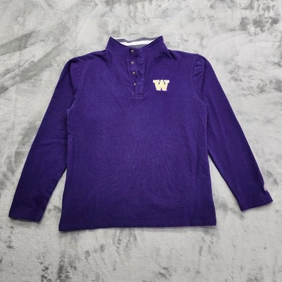 Champion Top мужской S фиолетовый университет Вашингтона регби пуловер Snap шеи - Изображение 1 из 4