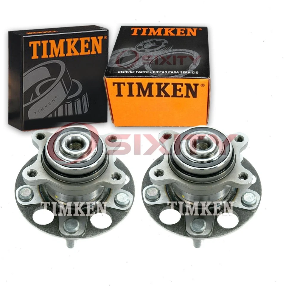 Conjunto de buje de cojinete de rueda trasera Timken de 2 piezas para Acura CSX 2006-2011 tw Foto 1 de 4