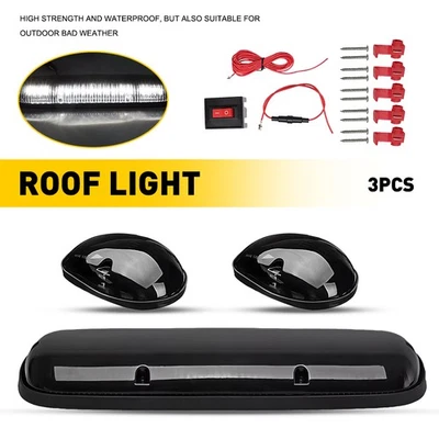 LED Smoked White Cab Roof Light For Chevrolet Silverado 1500 2500 HD 2002-2007 - Imagem 1 de 4