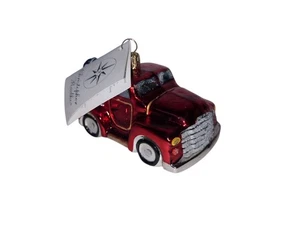 Christopher Radko Pick Up Truck Glass Ornament Christmas Presents With Tag - Picture 1 of 6