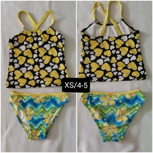 Girl Swimwear Swimsuit 2 Pcs Multicolor Size XS 4-5 - Picture 1 of 9