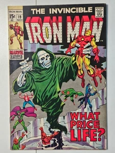 Marvel: The Invincible Iron Man #19, What Price Life? Nov 1969 sehr guter Zustand - Bild 1 von 7