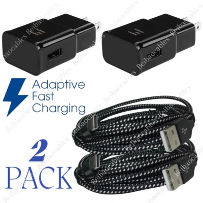 10Ft Long USB Type C Cable For Samsung Android USB Fast Charger Wall Power Block - Image 1 of 4