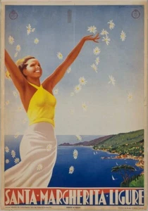WALTER MOLINO , POSTER SANTA MARGHERITA LIGURE 25X35 - Picture 1 of 1