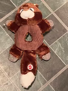 Donut Crinkle Squeaking Beaver Plush Dog Toy 13" *Pre-Owned/No Tag* zz1 - Picture 1 of 5