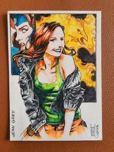 Jean Grey Marvel PSC Sketch Card by Koko Alters X-Men Phoenix - Picture 1 of 2