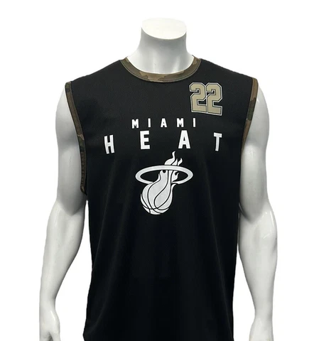 Miami Heat Jimmy Butler #22 Black Camo NBA Basketball Jersey Size XL X-Large Cover