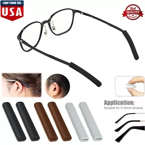 3Pairs Silicone Glasses Ear Cushion Eye Glasses Ear Grippers Anti Slip Glasse US - Picture 1 of 20