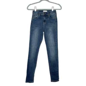 RSQ Super High Rise Jeggings Girl's Youth Size 12 Skinny Jeans Pants Blue Denim - Picture 1 of 9