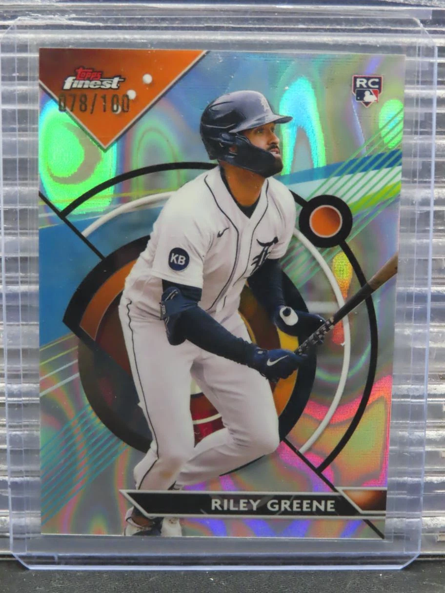 2023 Topps Finest Riley Greene Lava Refractor Rookie Card RC #78/100 Tigers