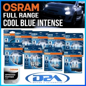 OSRAM Cool Blue Intense H1 H4 H7 H8 H11 H15 HB3 HB4 HIR2 W5W Bulbs FULL RANGE - Picture 1 of 26