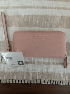 Anne Klein ❤ Pink Travel Wallet, Zippered Wristlet, 8x5x1 in. New - Picture 1 of 10
