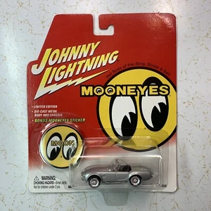 Johnny Lightning 1960'S Silver Shelby Cobra Mooneyes 1:64 Scale Diecast Car NIP - Picture 1 of 14