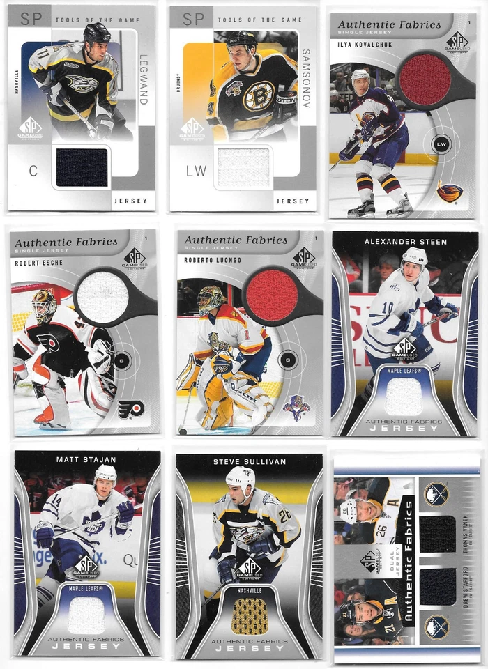Upper Deck UD SP Game Used SPGU Hockey Autographs & Game Worn Jerseys -Var Years - Image 1 of 1