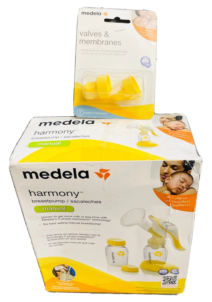 Medela Harmony Manual Breast Pump & 1 Extra Set of Valves & Membranes  BPA Free - Image 1 of 4