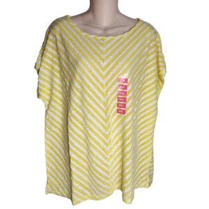 Emma James Top Womens Plus Size XXL Stretch Blouse Short Sleeve Shirt New - Picture 1 of 9