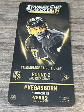 Vegas Golden Knights Sharks ‘18 Stanley Cup Playoffs Commemorative Ticket Cover