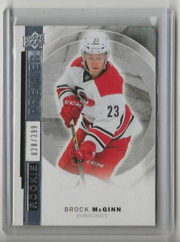 15-16 2015-16 Upper Deck Premier Rookies #R32 Brock McGinn 028/399 Carolina - Image 1 of 1