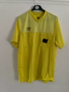 UMBRO Amarillo Árbitro Camisa CAMISETA PARA HOMBRES Usado Talla M R26 - Imagen 1 de 1