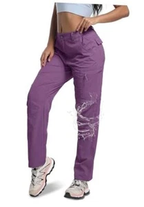 Women's Hiking Pants Lightweight Quick Dry Waterproof UPF 50+ Medium Purple - Picture 1 of 8