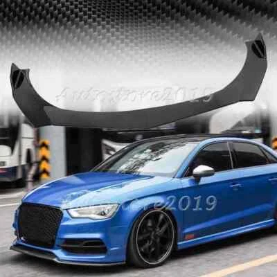 For AUDI A4 A5 A6 S4 S5 RS3 Front Bumper Lip Kit Splitter Spoiler Carbon Fiber Foto 1 de 4