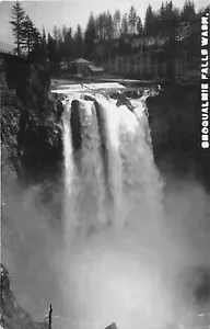 J47/ Shoqualmie Falls Washington RPPC Postcard c1910 River Waterfall 294 - Imagen 1 de 4