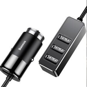 Car USB Fast Charger 4 USB Port Output Tablet Mobile Adapter For iPhone Xiaomi