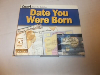 The Date You Were Born (PC 2001 CD-Rom) SNAP! Widows 95, 98, NT, 2000, XP TOPICS - Image 1 of 2