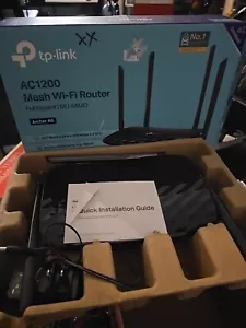 TP-Link AC1200 Mesh Archer A6 MU-MIMO Full Gigabit WLAN Router schwarz - gebraucht - Bild 1 von 3