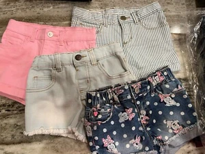 Girl’s 4T Lot Of 4 Brand New Jean Shorts - Picture 1 of 10