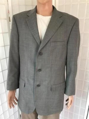 Men's Mondo Uomo 44L Gunsmoke Gray 100% Wool Business Blazer - Image 1 of 4
