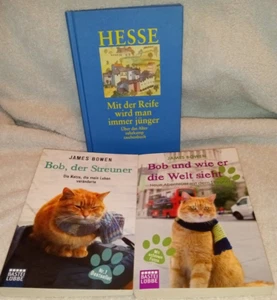 Lot of 3 German  books LN Condition -1 HC, 2 PB- James Bowen and H. Hesse - Foto 1 di 2