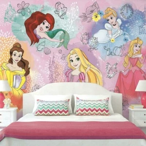 10.5 x 6 ft, 0" x 126", Blank Size Disney Princess Peel and Stick Wallpaper Mura - Picture 1 of 6