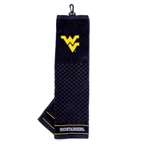 West Virginia Mountaineers Golf Bag Embroidered Towel Tri-Fold 16" x 25" Course Cover
