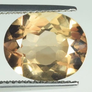 4.60 ct TOP LUSTROUS BROWNISH ORANGE NATURAL CHAMPION TOPAZ Oval See VDO CL - Picture 1 of 3
