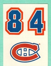 (1) MONTREAL CANADIENS  TOPPS 1985-86 # 23 HELMET STICKER EX-MT CARD (I3411)