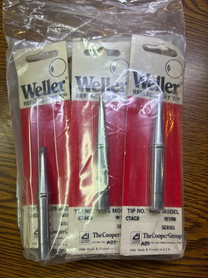Weller CT6C8 Soldering tip,Diameter .12 , 800 degree,Screwdriver Made in U.S.A., Foto 1 de 1