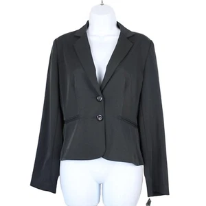 Blazer Tracy Evans donna nero aderente a due bottoni taglia 3 (nuovo con etichette) - Foto 1 di 10