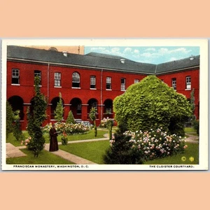Postcard Franciscan Monastery Cloister Courtyard Washington DC - Foto 1 di 4